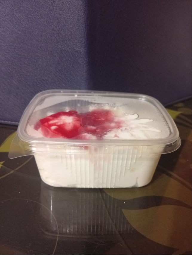 Творожный десерт клубника